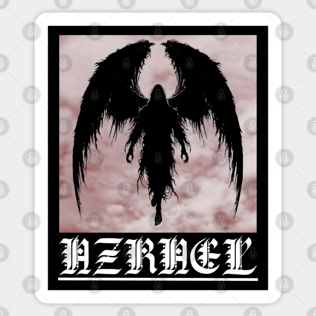 Majestic Azrael: The Angel of Death Sticker by MetalByte